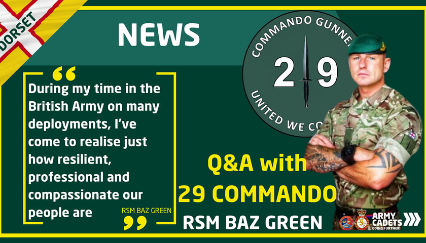 29 Commando RSM Caz Green delivers presentation and answers Cadets ...