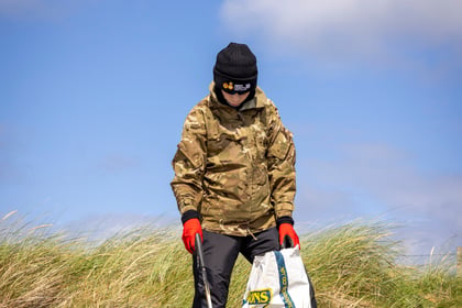 Beach clean up on Isle of Tiree