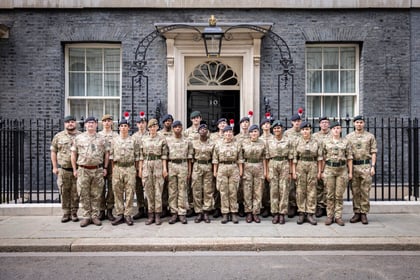 Cadets outside 10 Downing Street