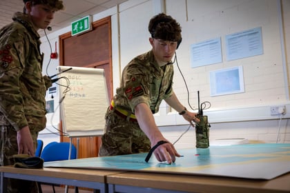 Cadet with radio