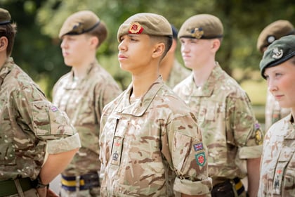 Cadets on parade for the Champion Cadet Competition