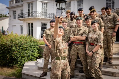 Group of cadets taking a selfie