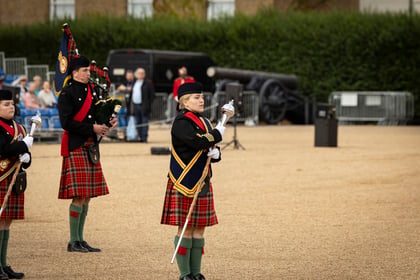 Scottish cadet dressed in a kilt