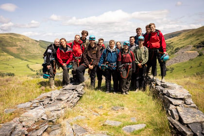 Group of cadets from Poland during their week in Wales on the International Exchange