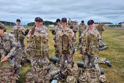 Cadets from Poland get ready for fieldcraft exercise