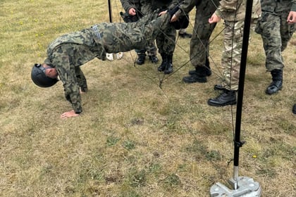 cadets enjoying an obstacle course in Scotland