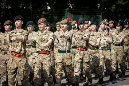 Cadets doing drill during the Master Cadet final parade