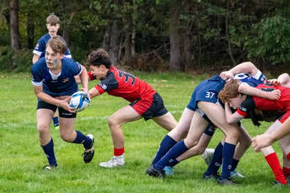 Male cadets playing rugby at National Rugby Competition