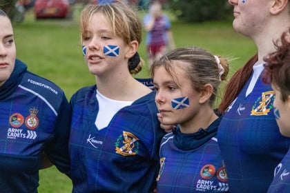 Female cadets at National Rugby Competition