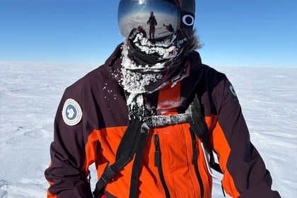 Jordan Wylie on his way to the South Pole