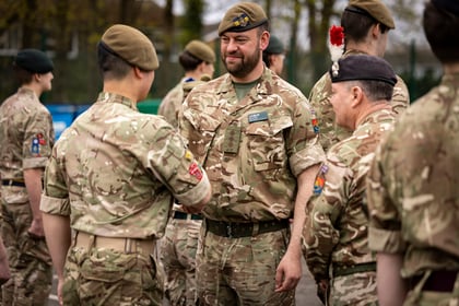 Instructors speak with cadets on the Master Cadet Course Final Parade