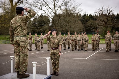 CO salutes cadets on their final parade of Master Cadet Course