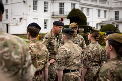 Instructors speak with cadets on Master Cadet Course Final Parade