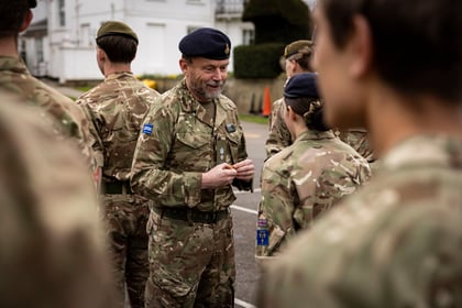 CO of Frimley Park Cadet Training Centre chatting to cadets on Master Cadet Course Final Parade