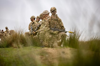 Cadets during fieldcraft exercise at Cadet Cambrian Patrol 2026