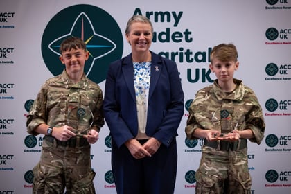 Sally Orange with two young award winners