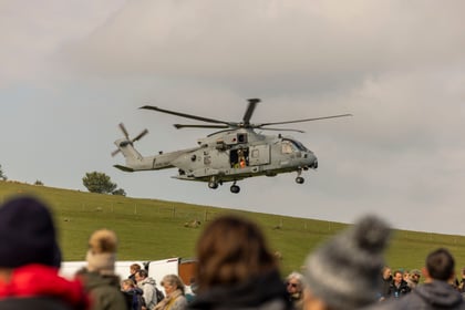A Royal Navy helicopter
