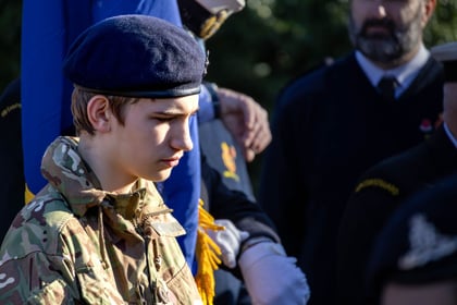 Cadet deep in thought wearing MTP uniform
