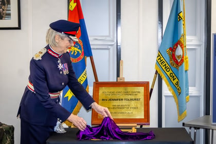 Lord Lieutenant unveiling her plaque
