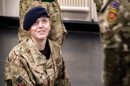 Army Cadet in MTP uniform