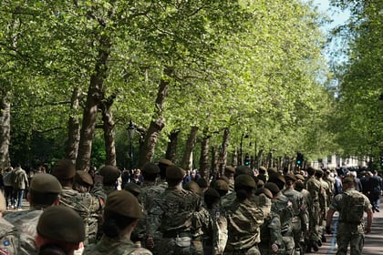 Marching through Birdcage Walk
