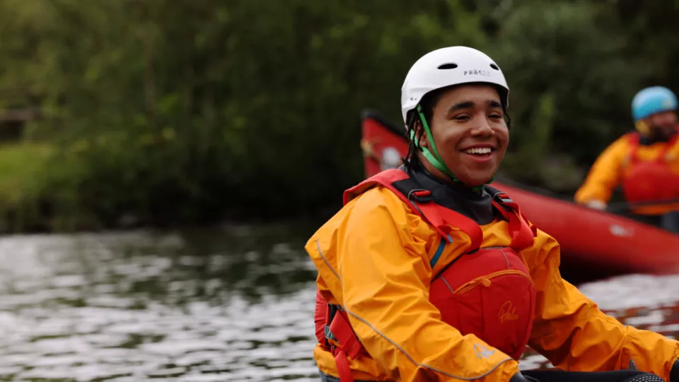 Cadet smiling during paddle sport activities