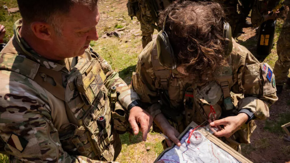 Cambrian looking at a map.