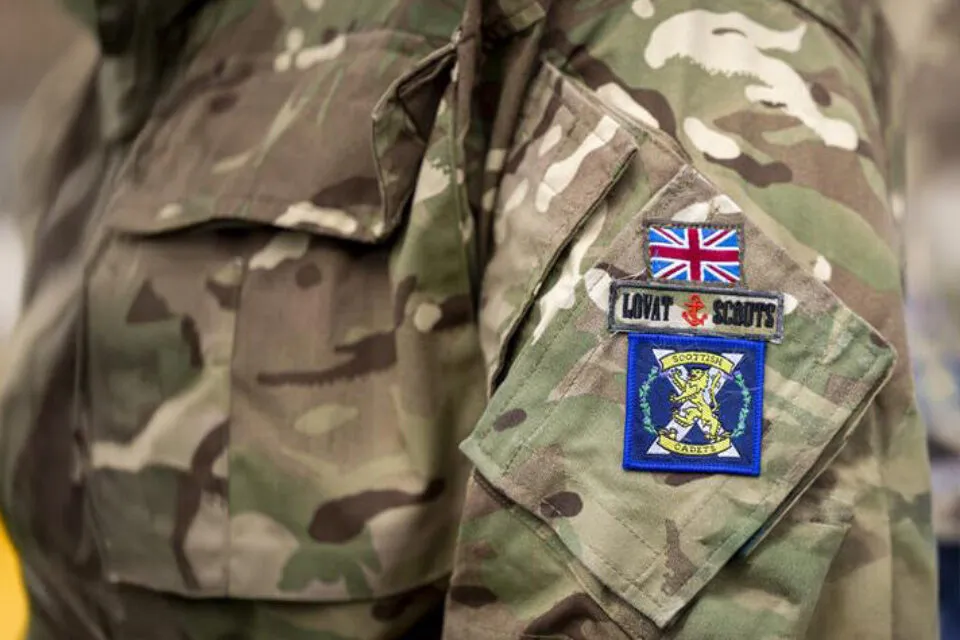Scottish cadets flash on uniform
