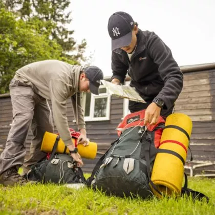 Cadets packing backpack for expedition