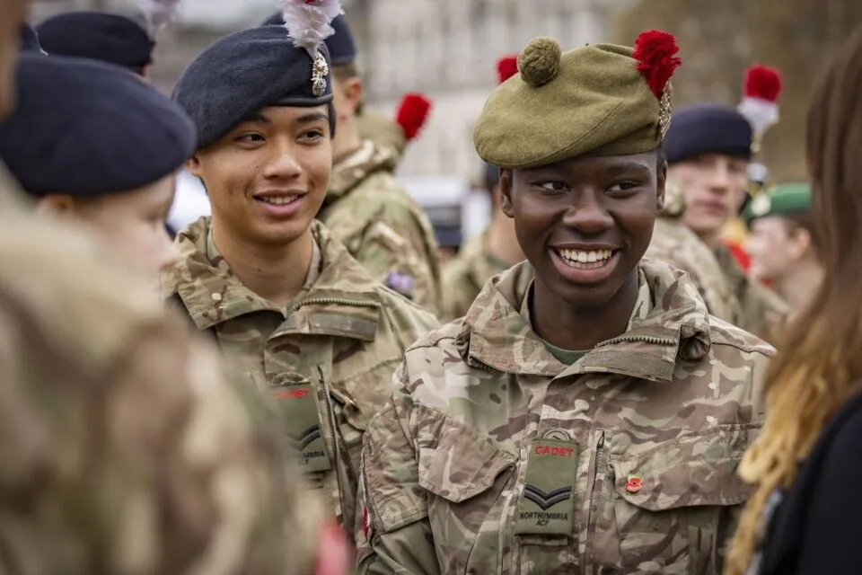 Cadets smiling