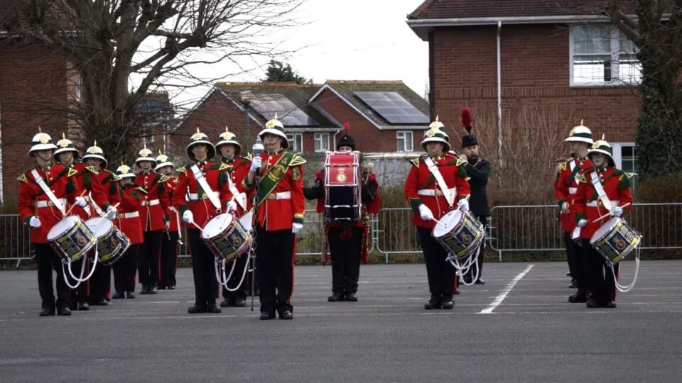 Corps of Drums at Wyvern Barracks