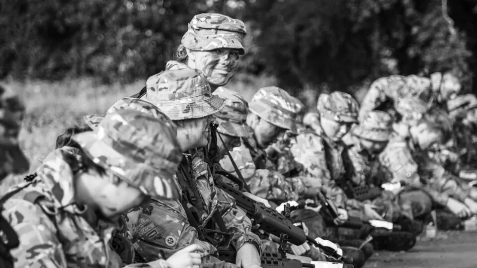 cadets preparing to do an ambush